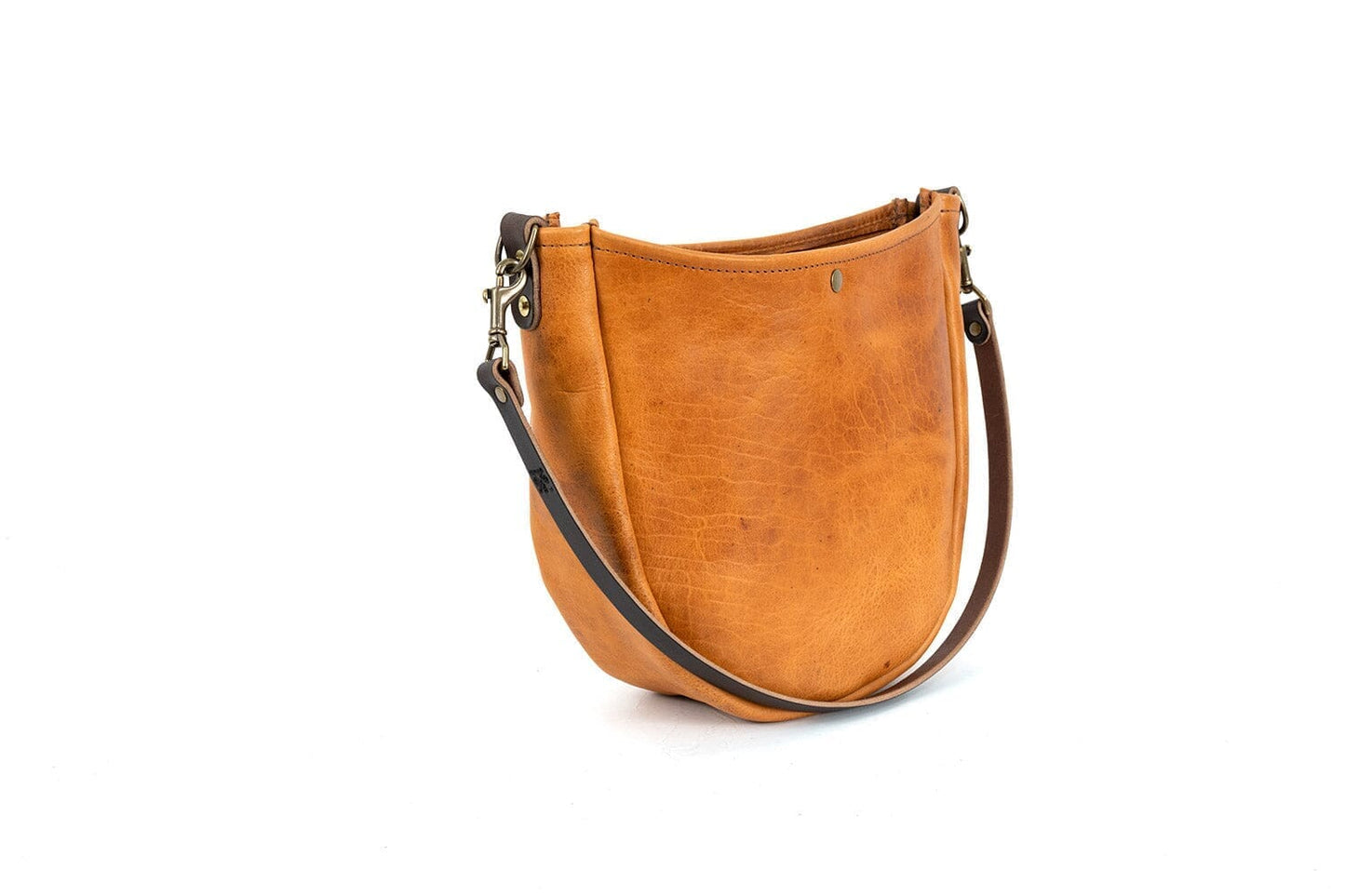 Celeste Leather Hobo Bag - Peanut Bison - In Stock