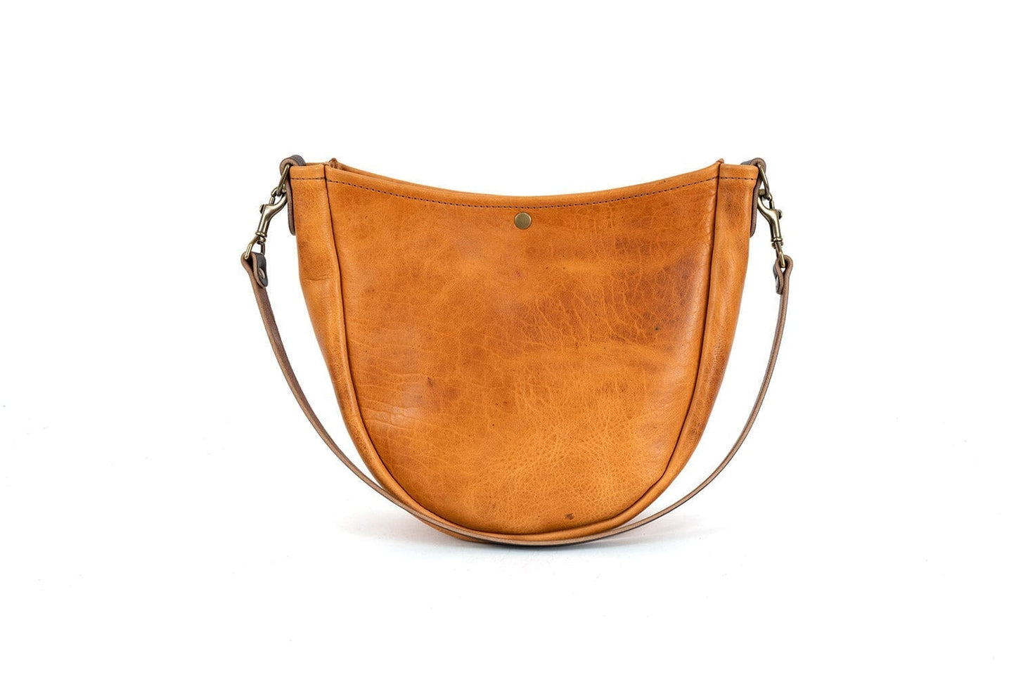 Celeste Leather Hobo Bag - Peanut Bison - In Stock