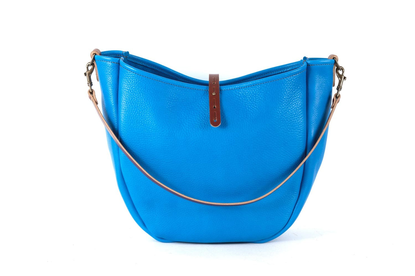 Celeste Leather Hobo Bag - Large - Ocean Blue - In Stock