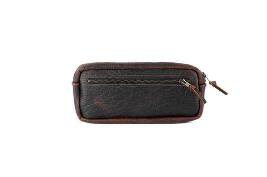 LEATHER FANNY PACK / LEATHER WAIST BAG - DELUXE - CHERRY BISON - IN STOCK