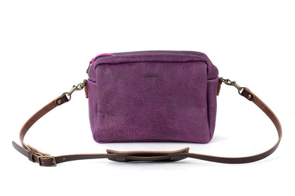 SARAH LEATHER CROSSBODY - GRAPE BISON - IN STOCK