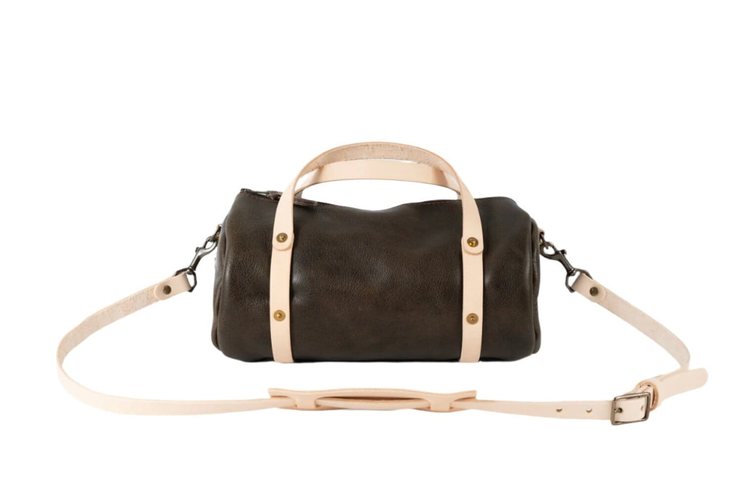 JANE LEATHER CROSSBODY - MYSTERY MOSS BISON WITH NATURAL STRAPS - IN STOCK