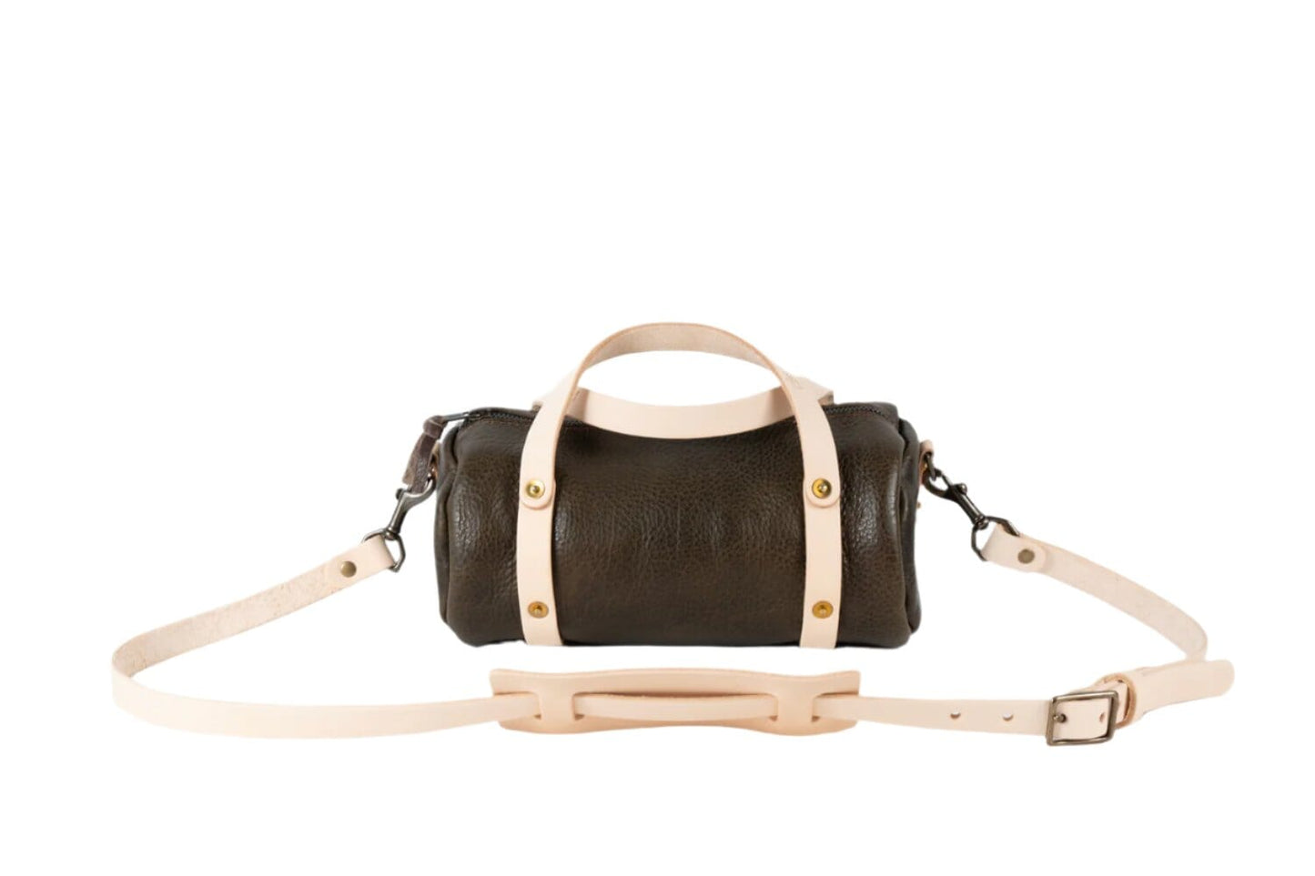 JANE LEATHER CROSSBODY - SMALL - MYSTERY MOSS BISON WITH NATURAL STRAPS - IN STOCK