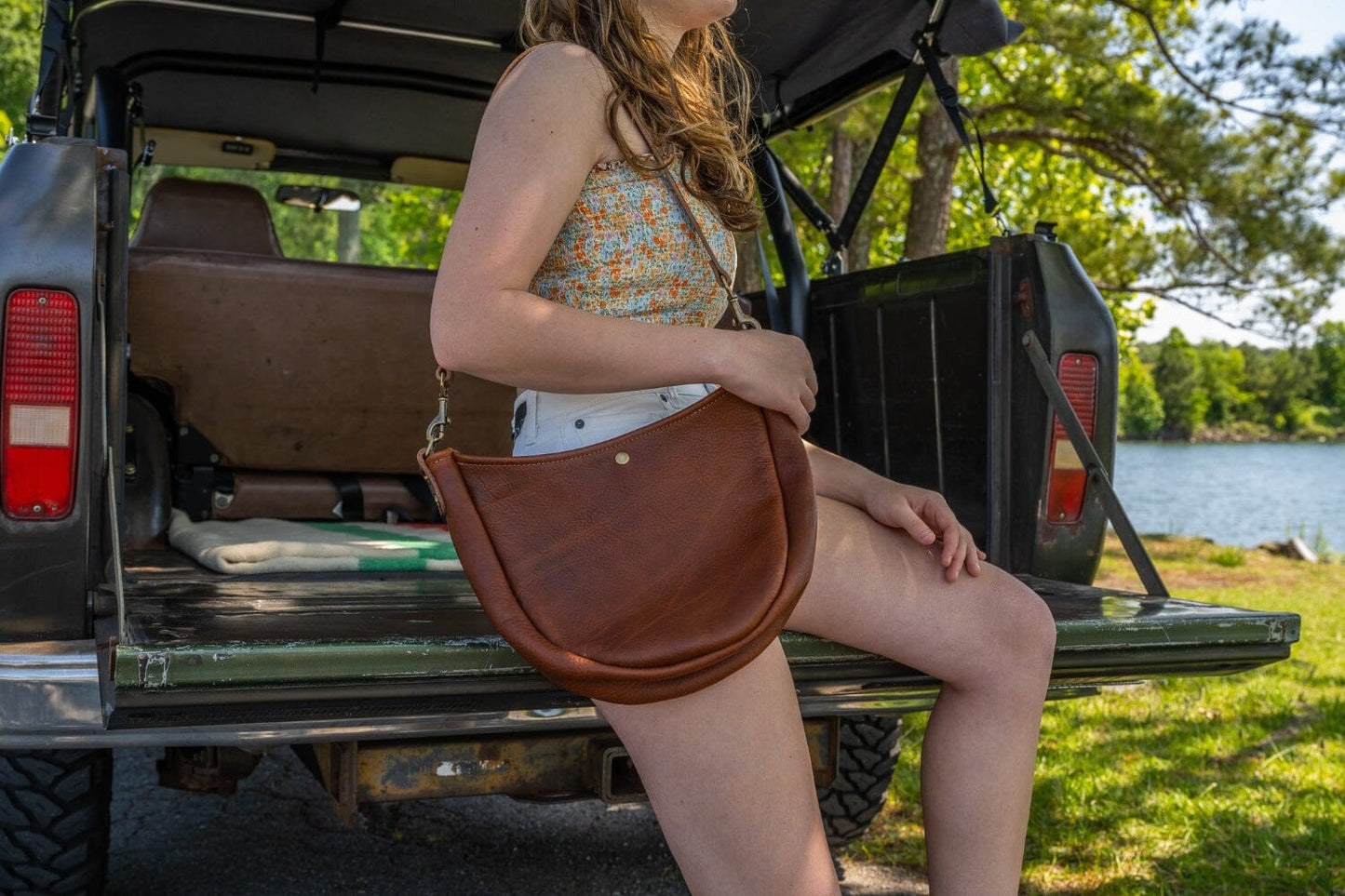 Celeste Leather Hobo Bag - Cherry Bison