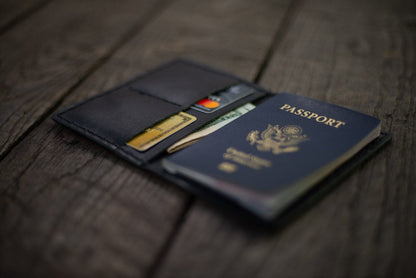 ADVENTURE LEATHER TRAVEL PASSPORT WALLET - IN STOCK