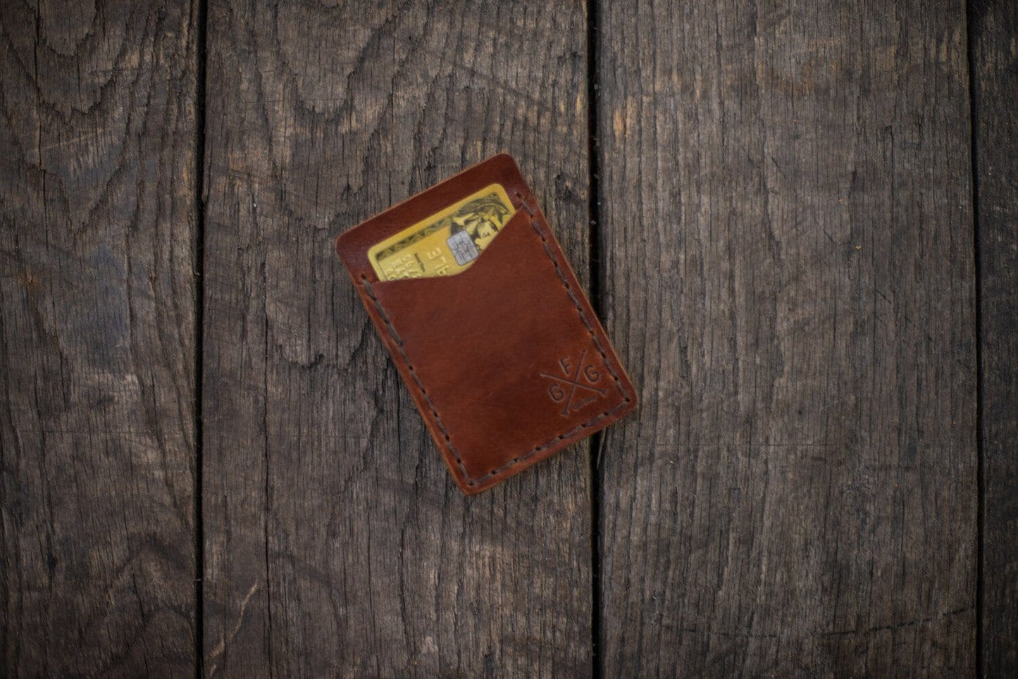 SLIM LEATHER CARD WALLET WITH MAGNETIC MONEY CLIP - IN STOCK