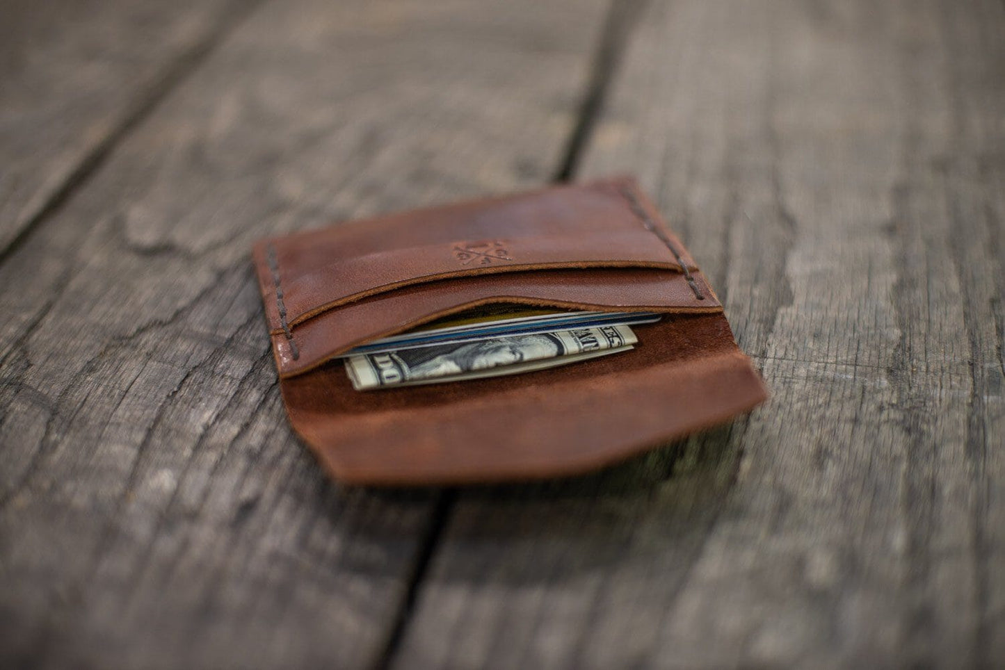 TUCK LEATHER CARD WALLET - IN STOCK