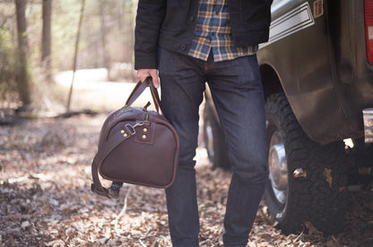 EXPEDITION LEATHER DUFFLE BAG - WEEKENDER - MOCHA