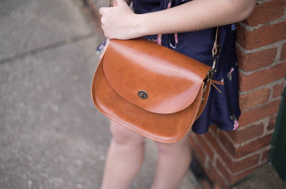 Vivian Satchel - Leather Crossbody - Deluxe - Cranberry