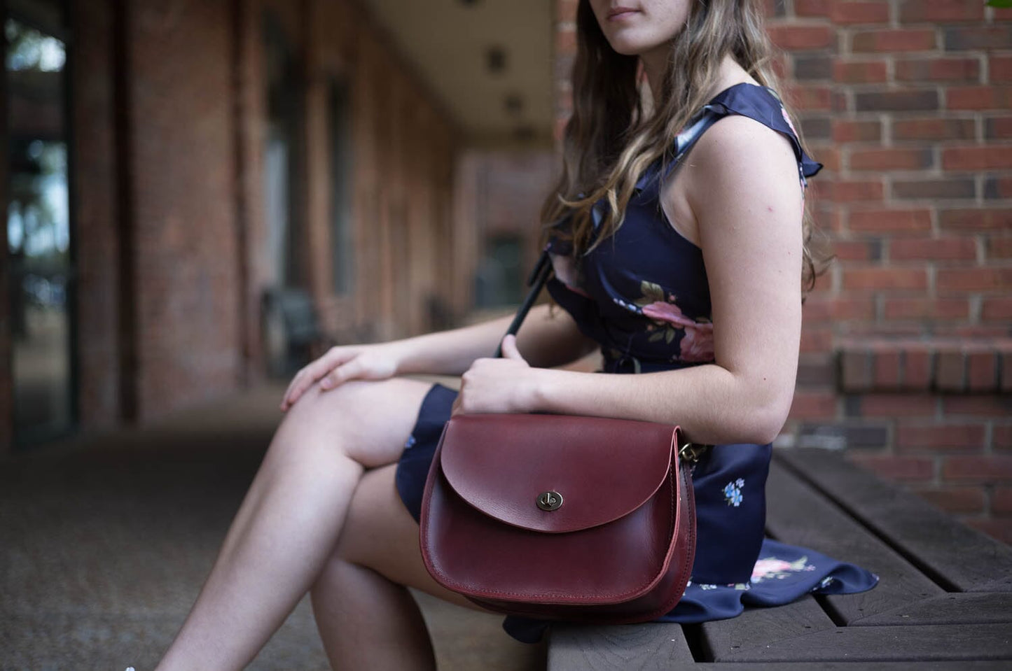 Vivian Satchel - Leather Crossbody - Deluxe - Oxblood - IN STOCK