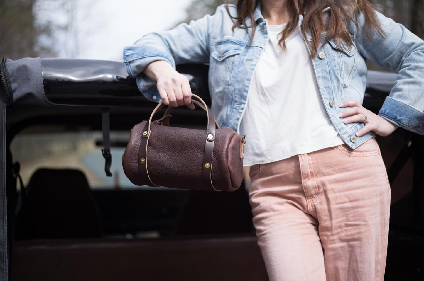 JANE LEATHER CROSSBODY - SMALL - MOCHA