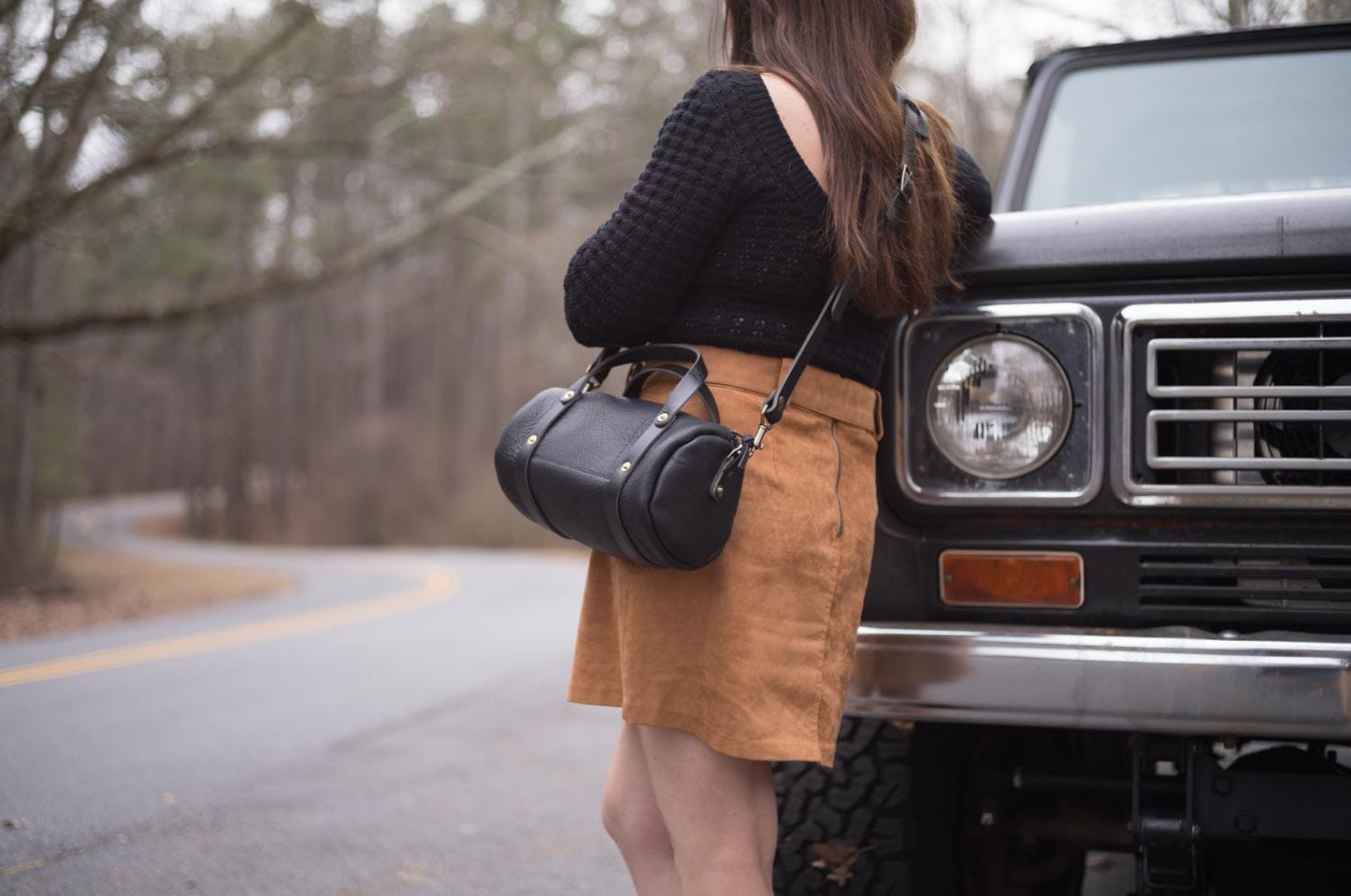 JANE LEATHER CROSSBODY - SMALL - BLACK