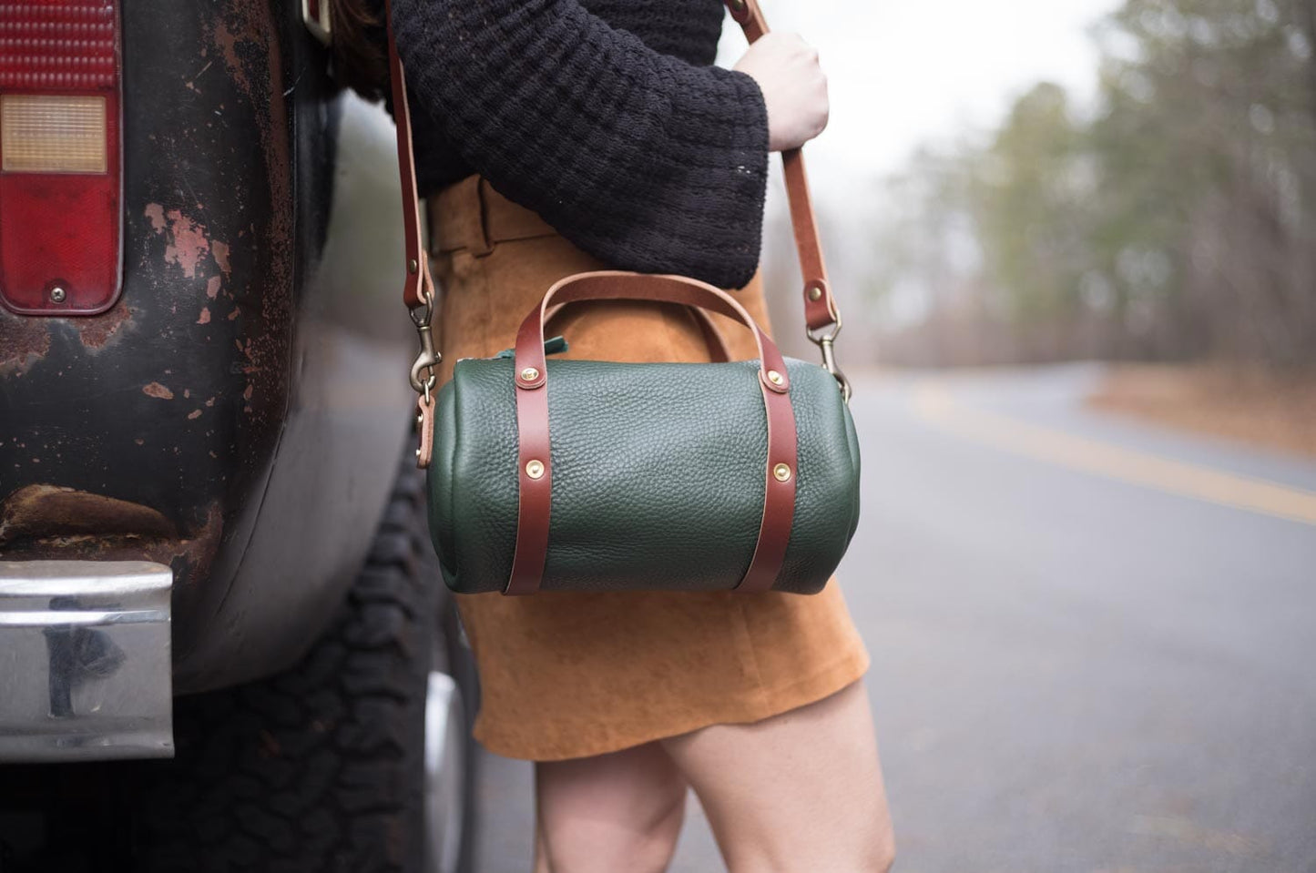 JANE LEATHER CROSSBODY - SMALL - FOREST GREEN - IN STOCK