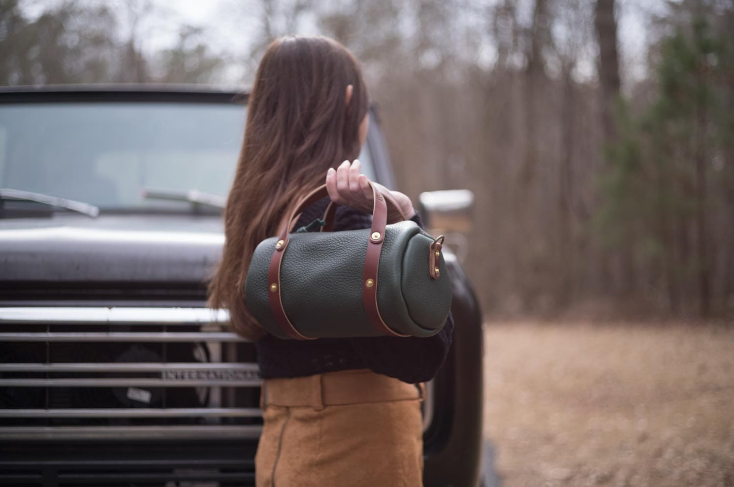 JANE LEATHER CROSSBODY - SMALL - FOREST GREEN