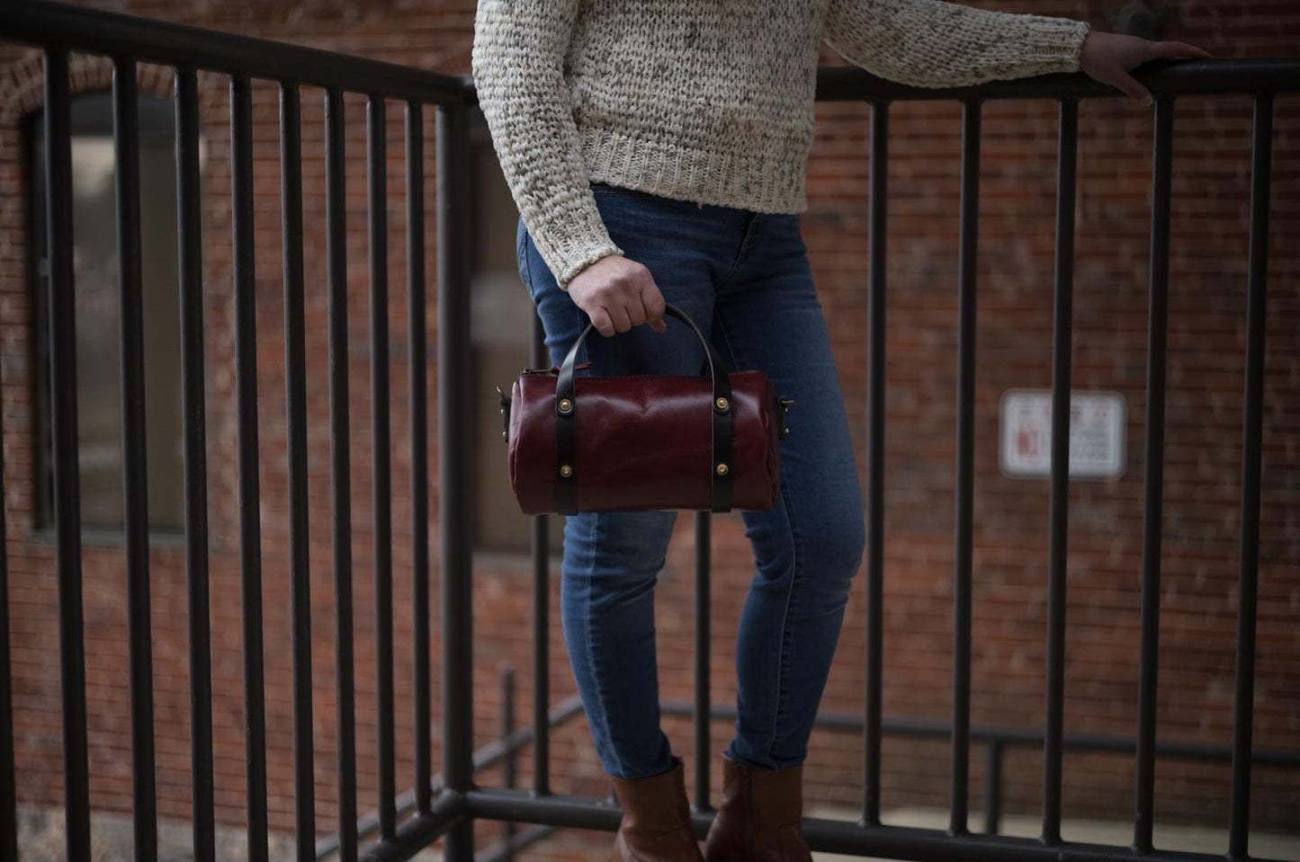 JANE LEATHER CROSSBODY - SMALL - OXBLOOD