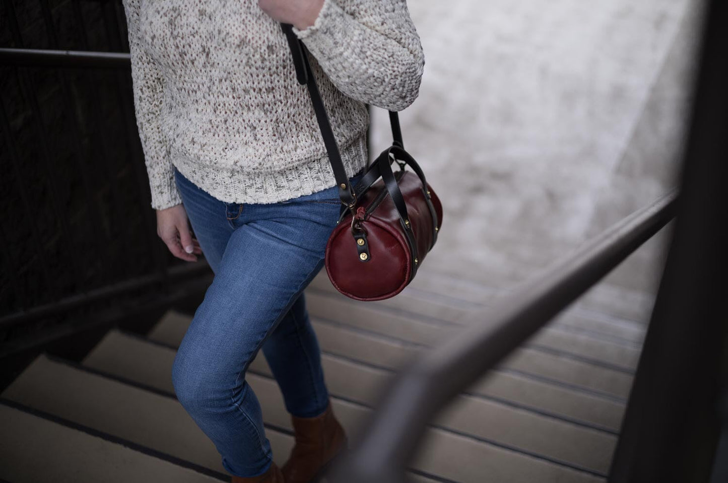 JANE LEATHER CROSSBODY - SMALL - OXBLOOD