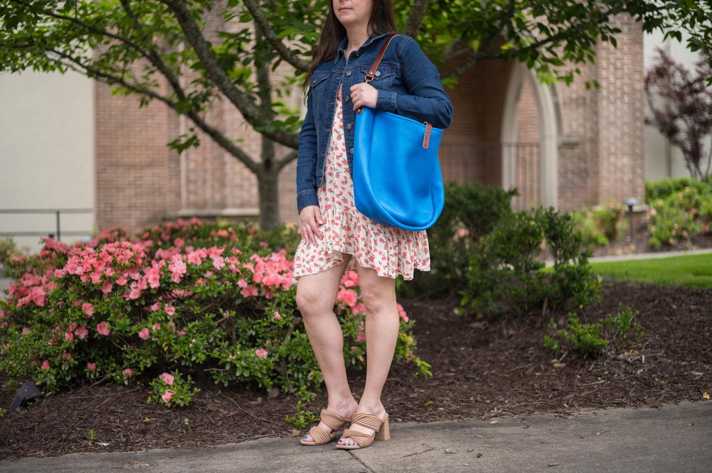 Celeste Leather Hobo Bag - Large - Ocean Blue - In Stock