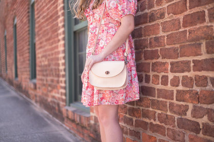 VIVIAN SATCHEL - LEATHER CROSSBODY - SMALL - NATURAL VEG TAN - IN STOCK