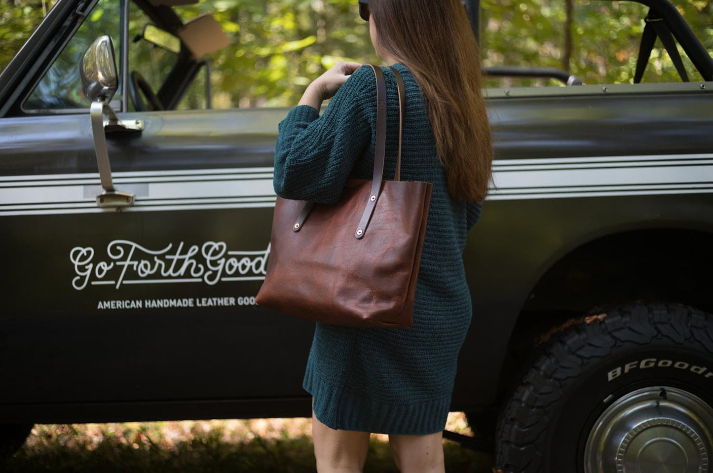 AVERY LEATHER TOTE BAG - MEDIUM - WHISKY BISON