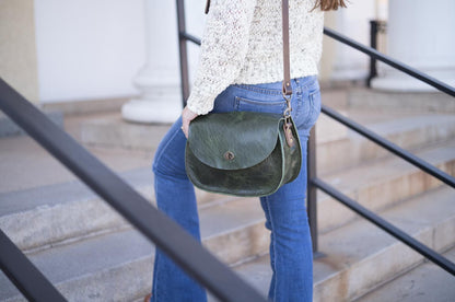 VIVIAN SATCHEL - LEATHER CROSSBODY - JADE BISON