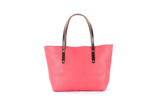 AVERY LEATHER TOTE BAG - LARGE - PINK