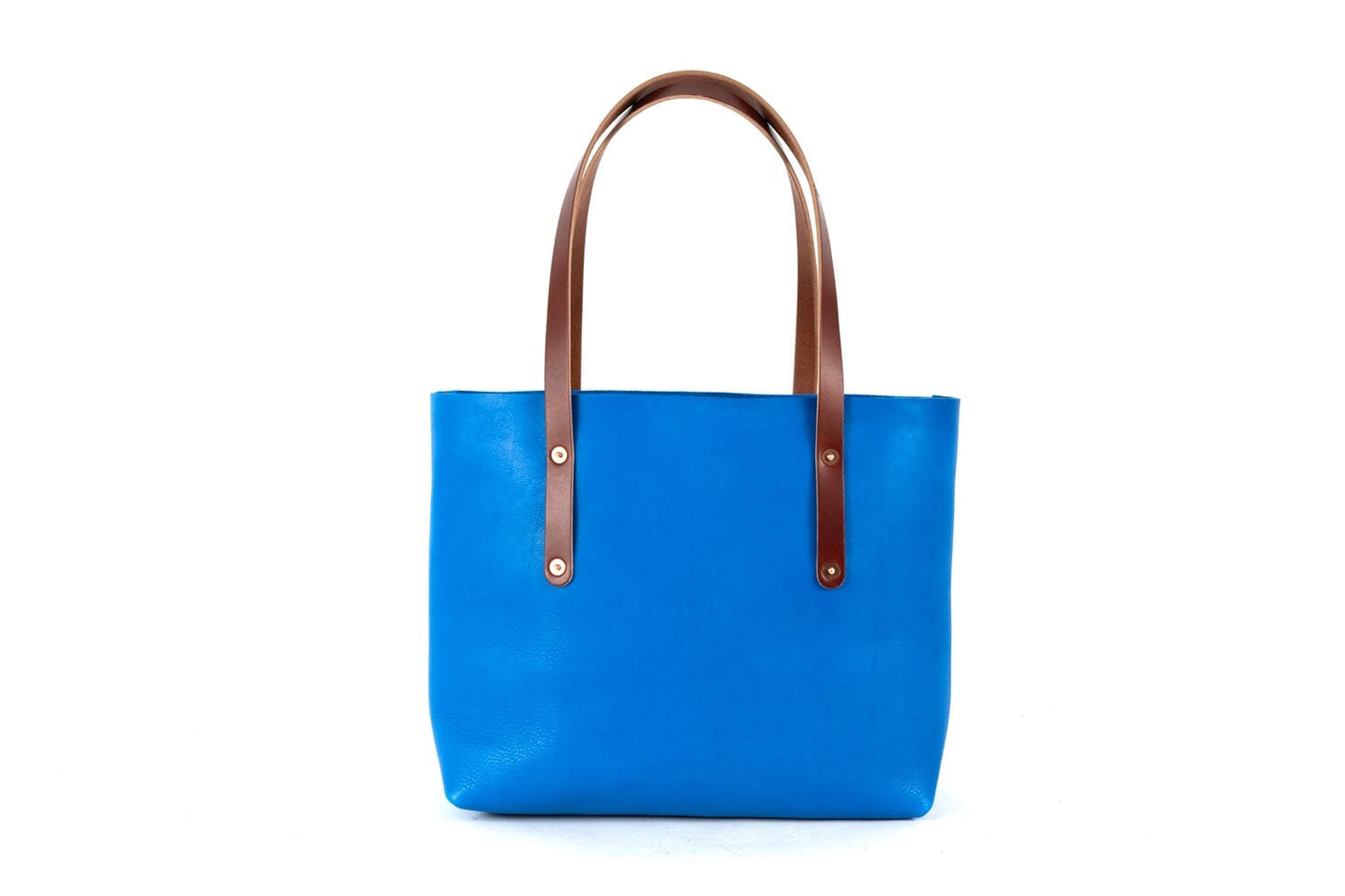 AVERY LEATHER TOTE BAG - MEDIUM - OCEAN BLUE