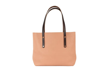 AVERY LEATHER TOTE BAG - MEDIUM - PEACH FUZZ