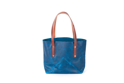 AVERY LEATHER TOTE BAG - MEDIUM - COBALT BISON - IN STOCK