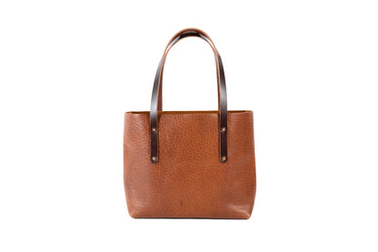 AVERY LEATHER TOTE BAG - SMALL - COGNAC BISON