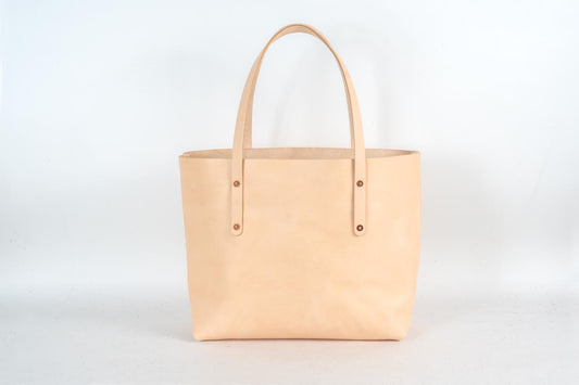 AVERY LEATHER TOTE BAG - LARGE - NATURAL VEG TAN