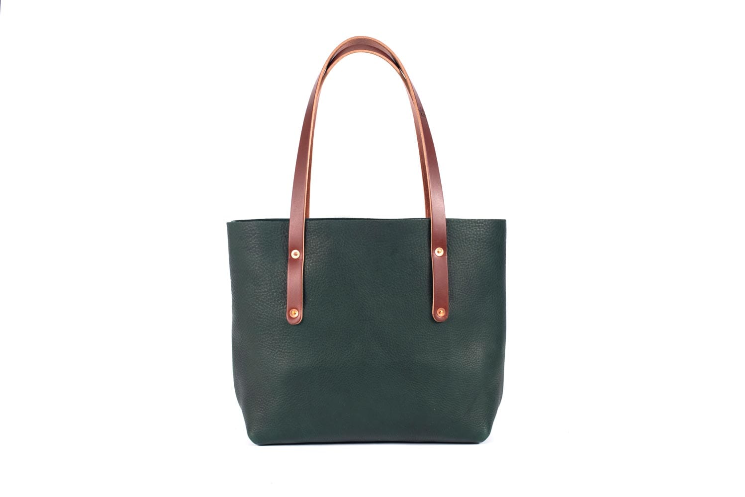 Saddle Bag with Strap Pine Green Grained Calfskin