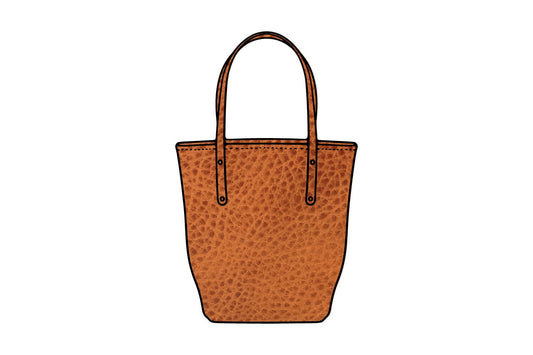 AVERY LEATHER TOTE BAG - SLIM MEDIUM - HONEY