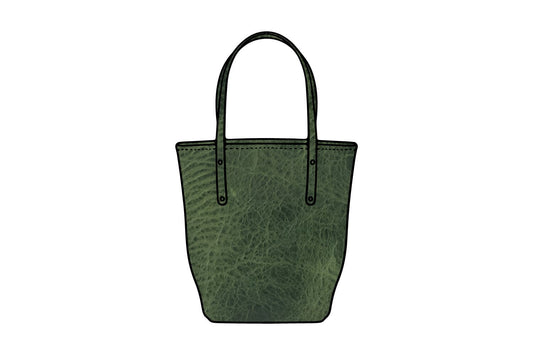 AVERY LEATHER TOTE BAG - SLIM MEDIUM - JADE BISON