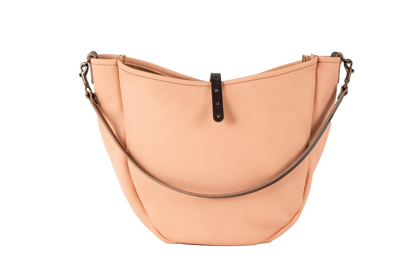 Celeste Leather Hobo Bag - Large - Peach Fuzz