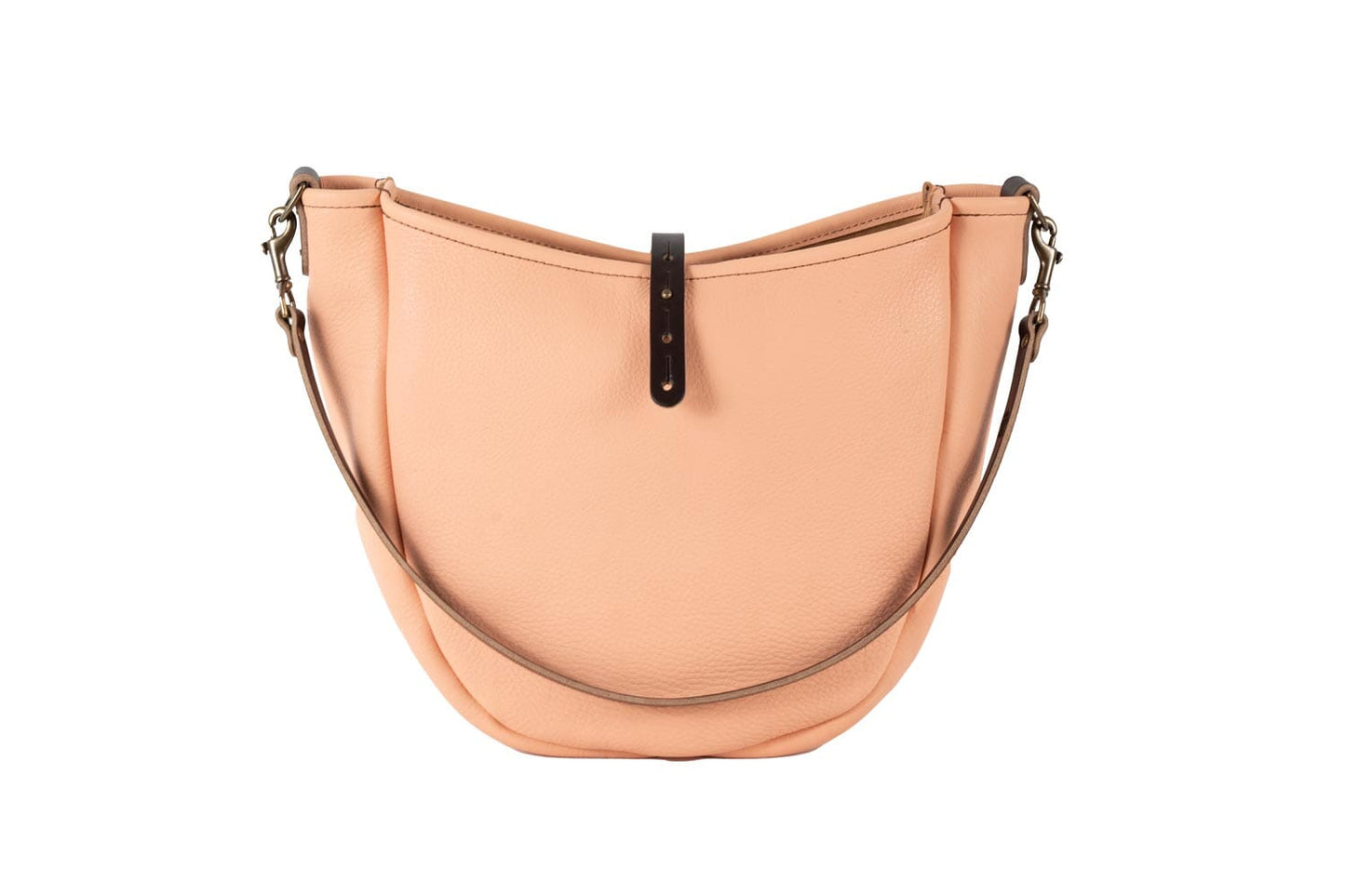 Celeste Leather Hobo Bag - Medium - Peach Fuzz - In Stock