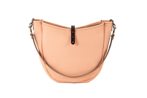Celeste Leather Hobo Bag - Medium - Peach Fuzz