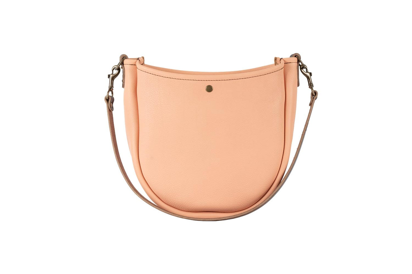 Celeste Leather Hobo Bag - Peach Fuzz