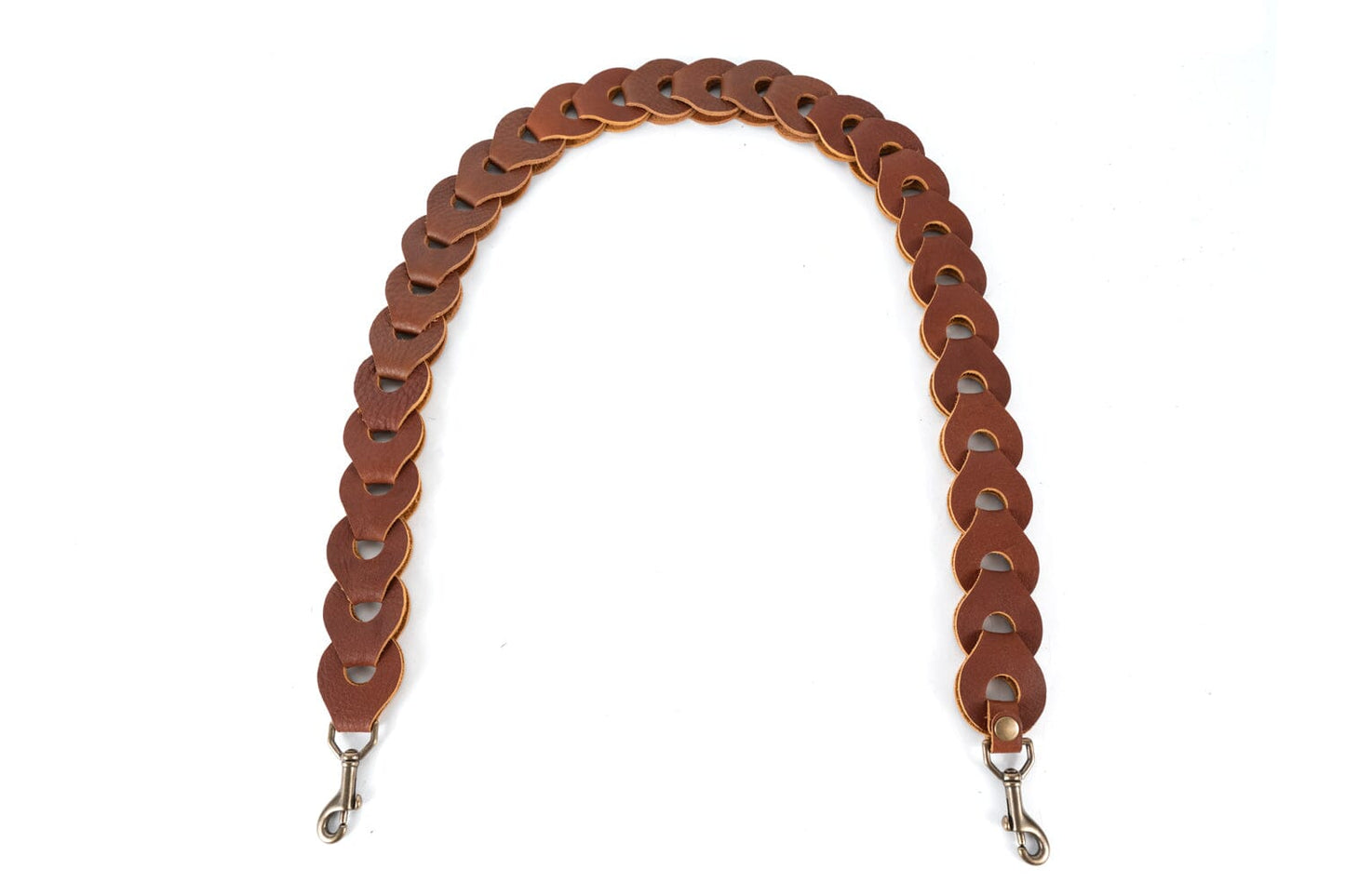 CHAIN LINK LEATHER STRAP