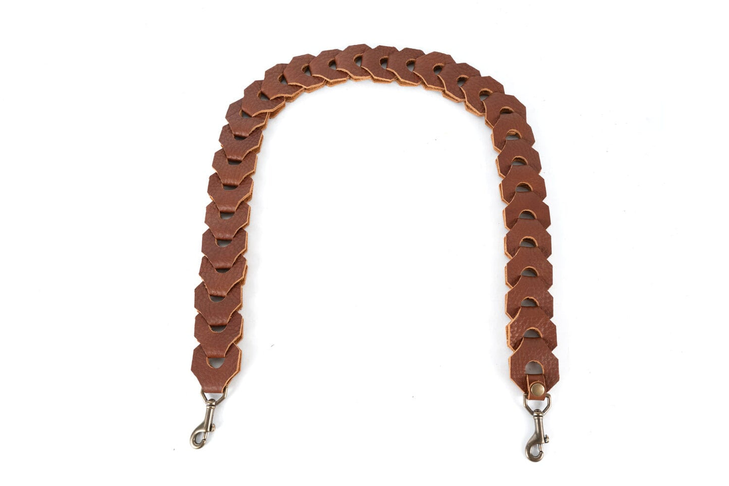 CHAIN LINK LEATHER STRAP