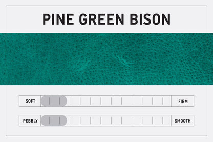 LEATHER SUNGLASS CASE - PINE GREEN BISON - IN STOCK