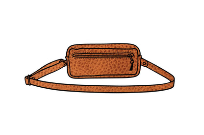 LEATHER FANNY PACK / LEATHER WAIST BAG - DELUXE - HONEY