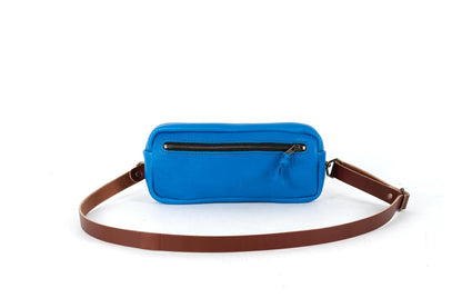 LEATHER FANNY PACK / LEATHER WAIST BAG - OCEAN BLUE - IN STOCK