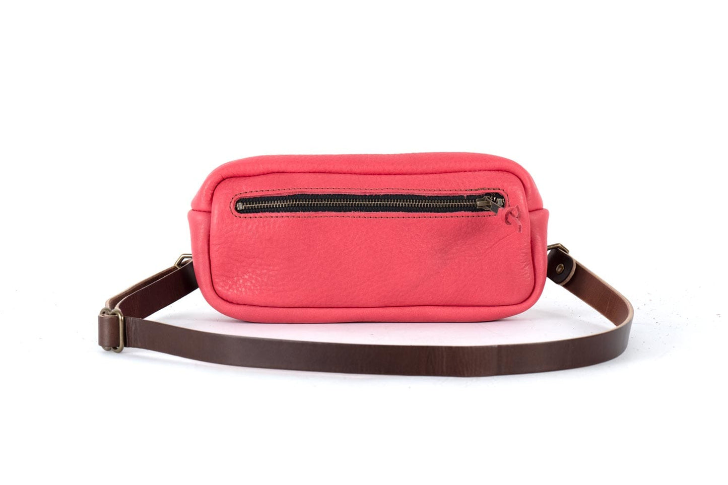 LEATHER FANNY PACK / LEATHER WAIST BAG - PINK