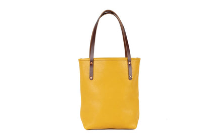 AVERY LEATHER TOTE BAG - SLIM LARGE - GOLDEN SUN