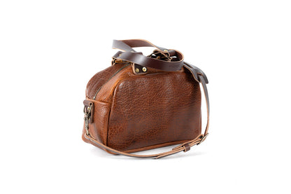 HOFFMAN LEATHER CROSSBODY BAG - COGNAC BISON