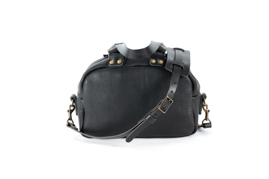 HOFFMAN LEATHER CROSSBODY BAG - BLACK