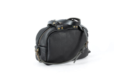 HOFFMAN LEATHER CROSSBODY BAG - BLACK