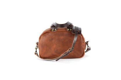 HOFFMAN LEATHER CROSSBODY BAG - RUSTIC PECAN