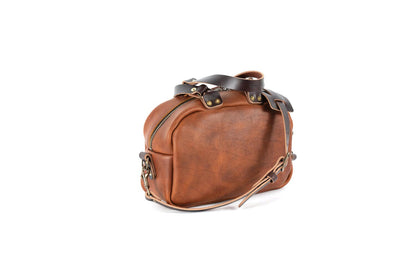 HOFFMAN LEATHER CROSSBODY BAG - RUSTIC PECAN