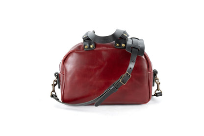 HOFFMAN LEATHER CROSSBODY BAG - OXBLOOD